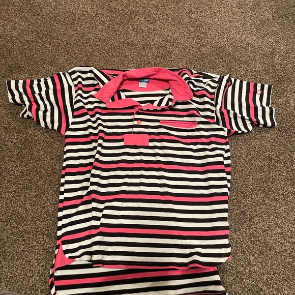 VINTAGE 80’s Ocean Pacific MENS small Shirt - Pink and Black - Picture 2 of 4